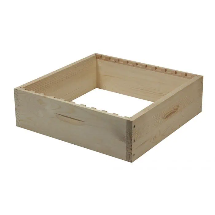 12er Dadant Honigraum-Zarge 150 mm hoch, mit Holzrechen